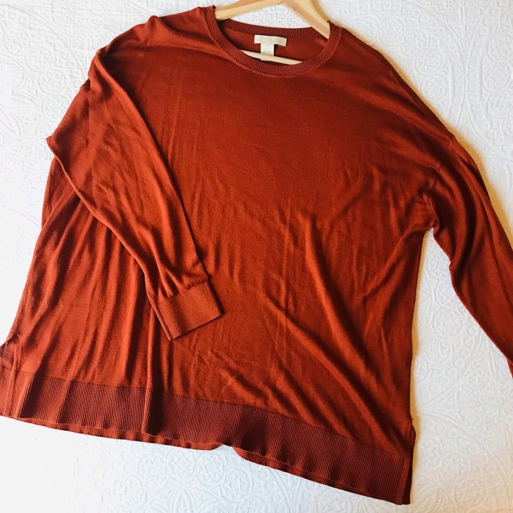 H&M Rust Crewneck Sweater XL